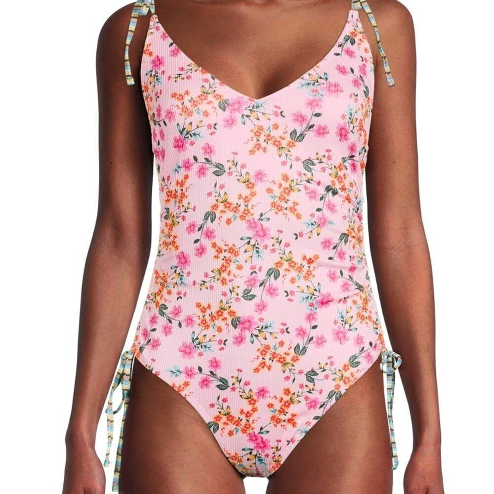 No Boundaries Floral 1 Piece Swimsuit Size 3-5 Small